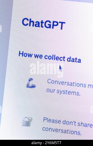 ChatGPT, fortschrittlicher KI-Chatbot, der auf konversative Weise interagiert Stockfoto