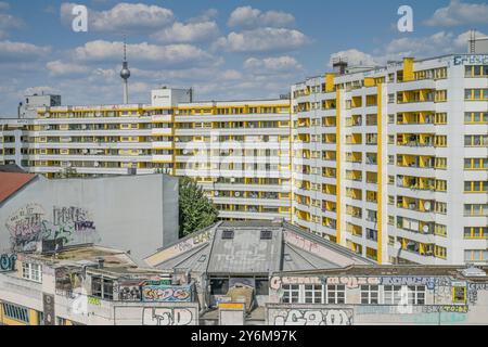 Sozialwohnungen, Kreuzberger Zentrum, Kottbusser Tor, Kreuzberg, Berlin, Deutschland Stockfoto
