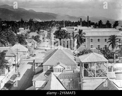 Jamaika. Blick auf das East End von Kingston. 14. Januar 1927 Stockfoto