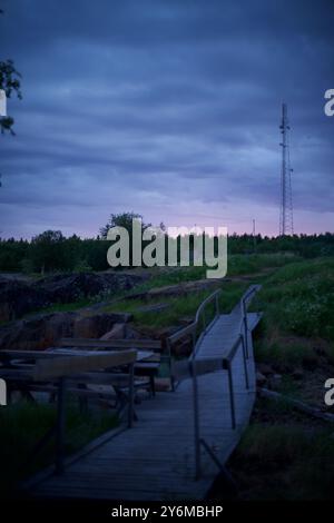 Weiße Nacht in Karelien, белые ночи в Карелии Stockfoto