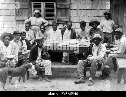 Die schwarze Revolte in Trinidad. Typische westindische Arbeiter. 13. Dezember 1919 Stockfoto