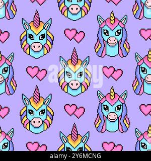 Nahtlose Muster mit einhörner Stock Vektor