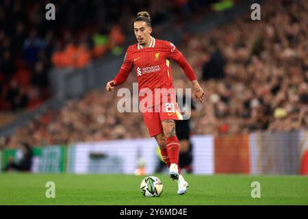 Liverpool, Großbritannien. September 2024. Während des Carabao Cup-Spiels in Anfield, Liverpool. Der Bildnachweis sollte lauten: Jessica Hornby/Sportimage Credit: Sportimage Ltd/Alamy Live News Stockfoto