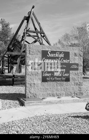 Das Suchlight Heritage Museum in Nevada, USA, zeigt die reiche Geschichte der Bergbaustadt. Stockfoto