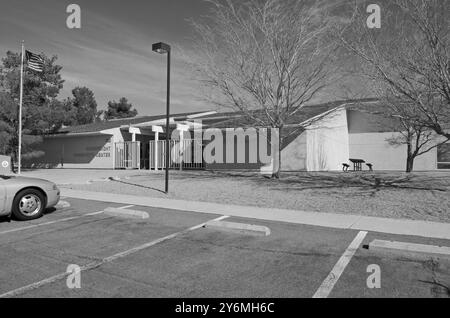 Das Suchlight Heritage Museum in Nevada, USA, zeigt die reiche Geschichte der Bergbaustadt. Stockfoto