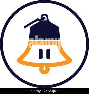 Glocke, Türklingel, Ring, Hand, Glocke Ring Türklingel Handglocke Symbol Stock Vektor