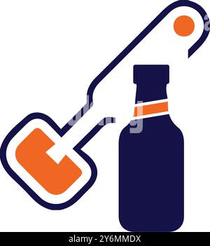 Symbol für Öffner, Flasche, Flaschenöffner Stock Vektor