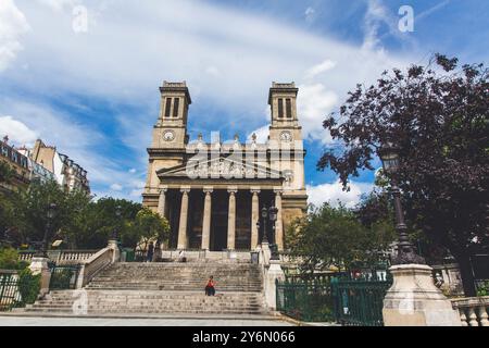 Frankreich, Paris, 10. Arrondissement, Place Franz-Liszt, Kirche Saint-Vincent-de-Paul Stockfoto