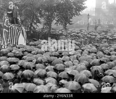 Abraham Lincoln Statue enthüllt. Stockfoto