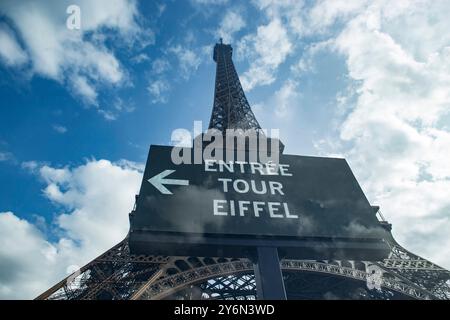 Frankreich, Paris, 75, 7. ARRT, Eiffelturm, September 2023. Stockfoto