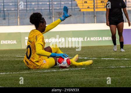 Marília, SP - 25.09.2024: CORINTHIANS X MARILIA - Spiel zwischen Corinthians und Marília, gültig für die Paulista-Meisterschaft der Frauen 2024, ausgetragen am Mittwoch im Bento de Abreu Sampaio Vidal Stadion, bekannt als Abreuzão, in Marília, im Bundesstaat São Paulo (Foto: ALF Ribeiro/Fotoarena) Stockfoto