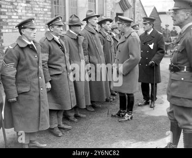 Königlicher Besuch in Lincoln. Inspektion von britischen und amerikanischen Verwundeten. 9. April 1918. Stockfoto