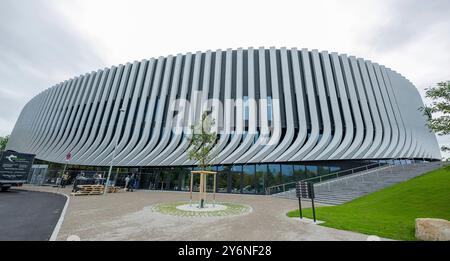 München, Deutschland. September 2024. Der SAP Garden ist bereit für die Eroeffnung am naechsten Tag. GER, Buffalo Sabres, Eishockey, Trainingssession vor dem Grand Opening des SAP Garden, 26.09.2024. Foto: Eibner-Pressefoto/Franz feiner Credit: dpa/Alamy Live News Stockfoto