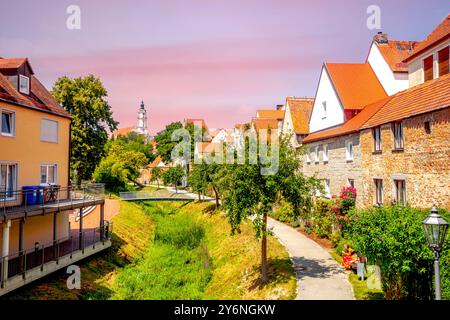Altstadt von Donauwoerth, Deutschland Stockfoto