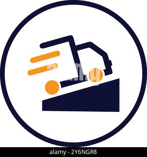 Schnell, LKW, Lieferung, LKW-Symbol für schnelle Lieferung Stock Vektor