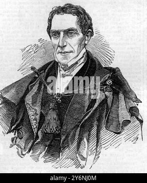 Gideon A Mantell der Geologe Mantell, Gideon Algernon englischer Paläontologe; entdeckte und erkannte 1. Dinosaurierknochen 1822  1790-1852 Stockfoto