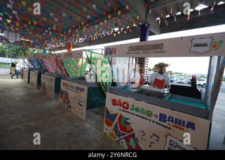 Sao Joao Feiern in Bahia salvador, bahia, brasilien - 28. Mai 2024: Die Quadria junina tritt während der Feierlichkeiten von Sao Joao in der Stadt Salvador auf. SALVADOR BAHIA BRASILIEN Copyright: XJoaxSouzax 280524JOA00059 Stockfoto