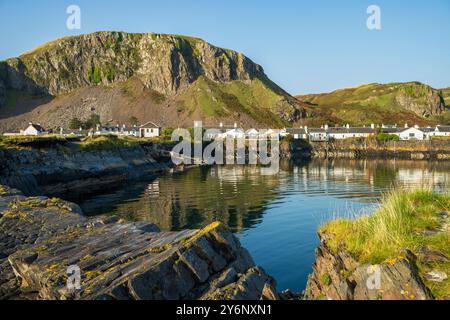 Ellenabeich Village neben Easdale Island, in der Nähe von Oban, Argyll and Bute, Schottland, Großbritannien Stockfoto