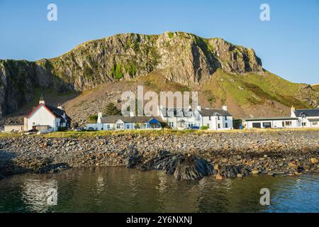 Ellenabeich Village neben Easdale Island, in der Nähe von Oban, Argyll and Bute, Schottland, Großbritannien Stockfoto