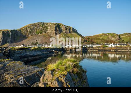 Ellenabeich Village neben Easdale Island, in der Nähe von Oban, Argyll and Bute, Schottland, Großbritannien Stockfoto