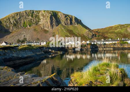 Ellenabeich Village neben Easdale Island, in der Nähe von Oban, Argyll and Bute, Schottland, Großbritannien Stockfoto