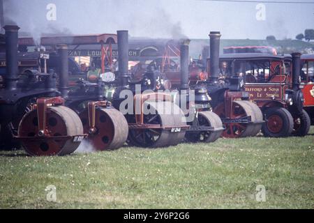 Eine Dampfkundgebung fand 1992 in der Nähe von Ashbourne, Derbyshire, statt Stockfoto