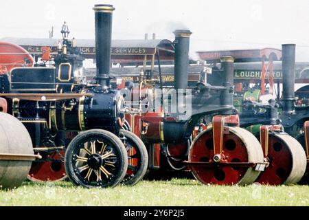 Eine Dampfkundgebung fand 1992 in der Nähe von Ashbourne, Derbyshire, statt Stockfoto