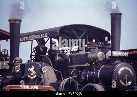 Eine Dampfkundgebung fand 1992 in der Nähe von Ashbourne, Derbyshire, statt Stockfoto