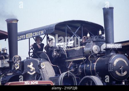 Eine Dampfkundgebung fand 1992 in der Nähe von Ashbourne, Derbyshire, statt Stockfoto