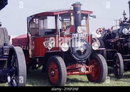 Eine Dampfkundgebung fand 1992 in der Nähe von Ashbourne, Derbyshire, statt Stockfoto