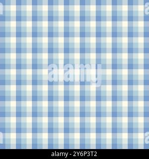 Nahtloses Muster der Stoffe. Ein sanftes Pastellkariertes Design, das sich gemütlich und klassisch anfühlt. Dieses karierte Muster bietet weiche, gedämpfte Farben. Stockfoto