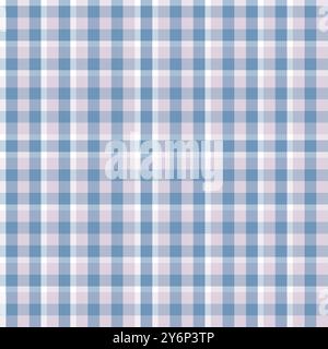 Nahtloses Muster der Stoffe. Ein sanftes Pastellkariertes Design, das sich gemütlich und klassisch anfühlt. Dieses karierte Muster bietet weiche, gedämpfte Farben. Stockfoto