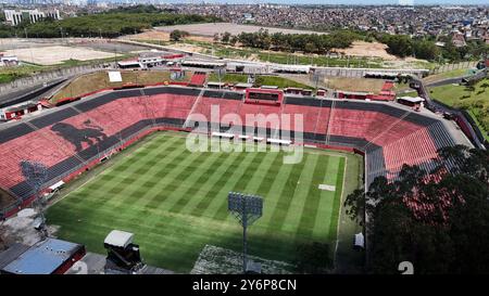 salvador, bahia, brasilien - 11. september 2024: Aus der Vogelperspektive des Manuela Barradas Stadions Barradao in der Stadt Salvador. Stockfoto