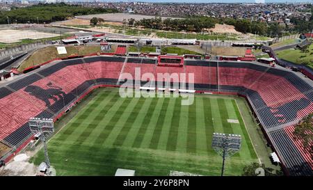 salvador, bahia, brasilien - 11. september 2024: Aus der Vogelperspektive des Manuela Barradas Stadions Barradao in der Stadt Salvador. Stockfoto