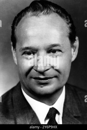 Alexander Dubcek, erster Sekretär der Kommunistischen Partei Tschecholowaks am 25. November 1968 Stockfoto