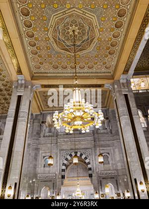 Makkah, Saudi-Arabien : 18. Mai 2024, Innenansicht von Masjid Al Haram, erstaunliche Innenansicht. Stockfoto