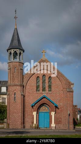 Cayeux-sur-Mer, Frankreich - 09 17 2024: Außenansicht der Seelenkapelle Stockfoto