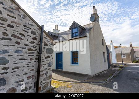 Sandend ist ein kleines Fischerdorf in der Nähe von Banff und Portsoy, Schottland. Stockfoto