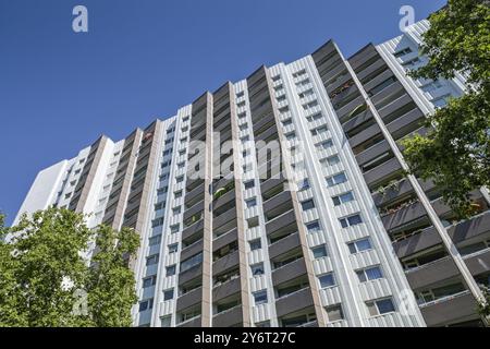 Hochhaus, Lipschitzallee, Gropiusstadt, Neukoelln, Berlin, Deutschland, Europa Stockfoto