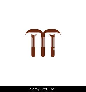 Buchstaben-Initialen Logo TM, MT, T und M Stock Vektor