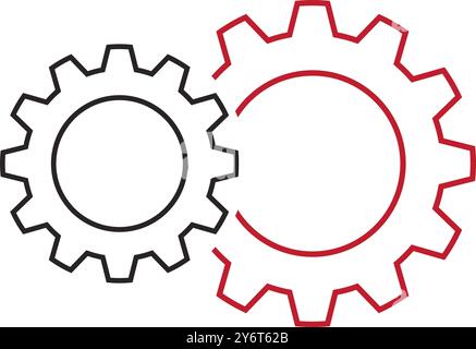 Gear-Logo-Vektor-Vorlage. Stock Vektor