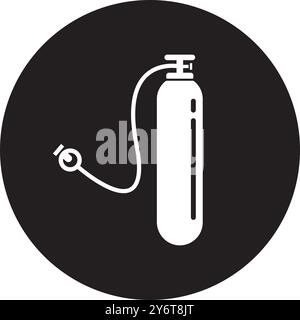 Symbol für Sauerstoffflasche Vektor-Illustration Logo-Design Stock Vektor
