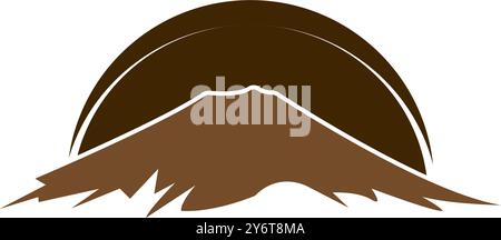Logo-Design mit Vektor-Illustration des Berges Stock Vektor