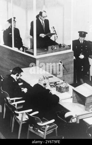 ADOLF EICHMANN-PROZESS IN JERUSALEM AM 15. DEZEMBER 1961 Stockfoto
