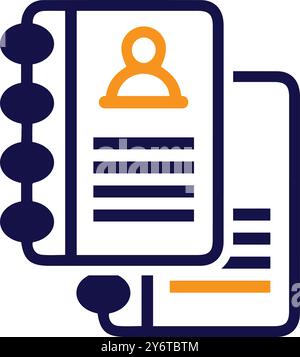 Stift, Notizbuch, Pad, Molkerei, Notizbuch-Tagebuch-Symbol Stock Vektor