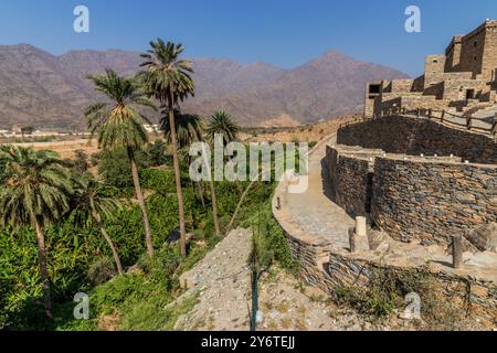 Das alte Dorf Thee Ain (Dhi Ayn), Saudi-Arabien Stockfoto