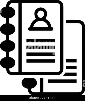 Stift, Notizbuch, Pad, Molkerei, Notizbuch-Tagebuch-Symbol Stock Vektor