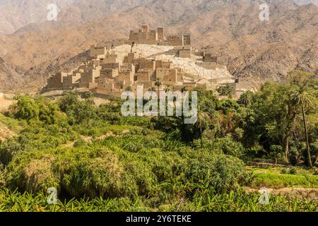 Das alte Dorf Thee Ain (Dhi Ayn), Saudi-Arabien Stockfoto