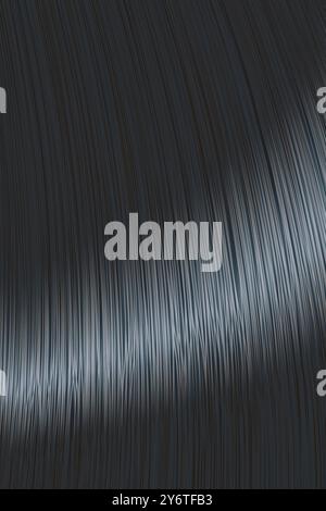 Realistische schwarz blau gerade Haarstruktur Stock Vektor