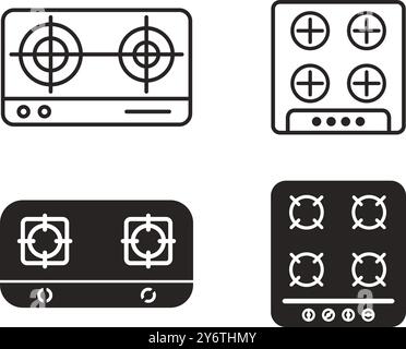 Gasherd Icon Vektor Illustration Symbol Design. Stock Vektor